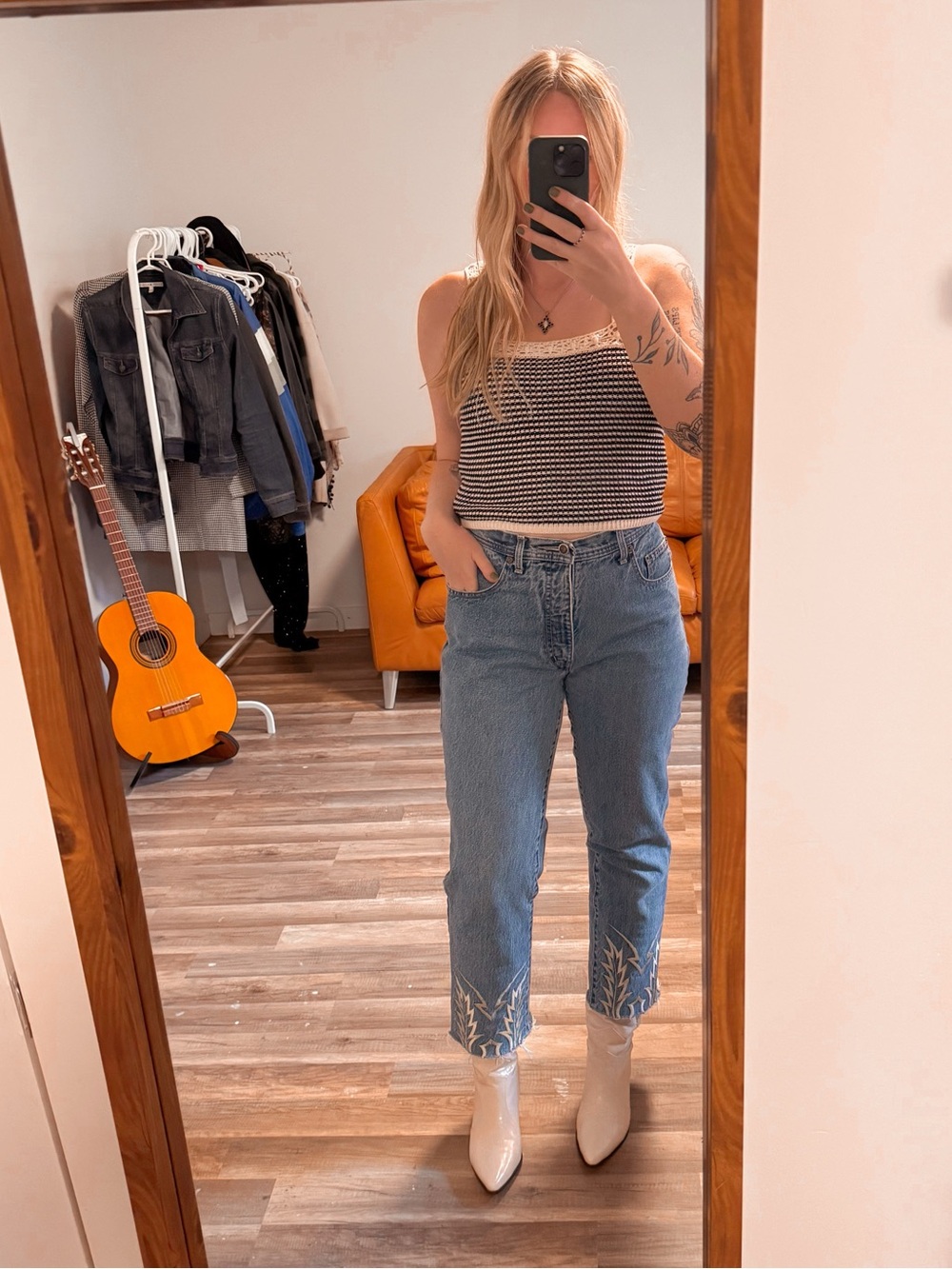Vintage 90s Parasuco Jeans Western Festival Boho